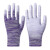 盛世手套防工地劳保防滑工作透气薄款手套绝缘 紫色条纹涂掌(24双) L