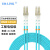 EB-LINK 万兆铠装光纤跳线工程电信级45米LC-LC双芯10G多模OM3双工防鼠咬金属钢丝抗压抗拉尾纤