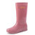 新款时尚外穿高筒雨靴女款成人加绒保暖中筒水鞋厨房防滑防水雨鞋 JX915高筒粉色 标准码 37