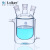 加厚平底夹套反应瓶三口夹套反应瓶高硼硅耐高温双层反应瓶 5000ml/40*24*24