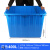万蜂展加厚塑料水箱长方形储水桶水产养殖养鱼箱大容量塑料箱子卖鱼方桶 蓝色400L