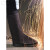 电焊工牛皮电焊护脚盖 焊工护腿  护脚 脚罩 鞋套防烫劳保 焊工防 天蓝色牛皮(高度22cm)系带款