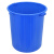 中典 YJ-E087 圆形水桶 塑料桶储物收纳桶酒店厨房大号环卫物业垃圾桶 蓝色60升无盖