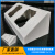 PVC新款塑料盒塔式插座单面三角形实验台走线槽五孔线盒双面PP盒 白色金 118款双位插座盒
