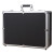 金诗洛 K5508 带锁铝合金手提箱 手提式双密码工具箱证件收纳盒 黑色空箱(50*37*18)