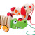 立盈木制拖拉小狗鳄鱼玩具婴幼儿童宝宝1-2-3岁手拉绳学步牵引手拉车 拖拉小熊敲鼓