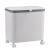 金诗洛 K5133 可移动垃圾分类桶 多功能干湿分离带盖垃圾桶分层收纳置物架 三层白色