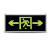 百士安 消防通道安全出口自发光疏散应急指示灯悬挂夜荧光标志牌无需电源 双面双向