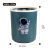斯威诺 N-3703 压圈卡通塑料垃圾桶 卫生间废纸桶垃圾篓 大号蓝色2个装