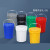 HKNA加厚级塑料桶大口水桶广口密封桶10/20/25L升千克kg 10L黑色带盖