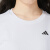 阿迪达斯（adidas）短袖女装 24春夏新款跑步训练运动休闲舒适透气棉质亲肤圆领T恤衫 IC5189/白色/三条纹 165/88A/M