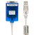 宇泰usb转rs485/422串口线双向转换USB转485串口转换器ut-891 蓝色 1.5m定制