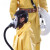 自吸式长管呼吸器过滤防毒尘面罩单双人电动送风式空气呼吸器面具 防单人20米长管呼吸器