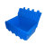 苏识 塑料周转箱带盖 加厚物流箱 斜插加厚配送箱   周转筐 长方形转运胶框 600×400×260mm 蓝色 个 2210081