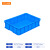 蕙心泽加厚塑料周转箱工业塑料箱大号物流中转箱蓝色周转胶箱575-140箱带盖（610*420*150mm）