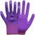 恒百思l309乳胶发泡手套浸胶耐磨防滑柔软透气工地防护手套 紫色 红宇L309乳胶发泡(12双) S