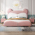 儿童床男孩女孩现代简约公主床卡通可爱真皮粉色蓝色米老鼠储物床 儿童床【颜色请备注】 1.8米*2.0米框架结构