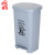 30L废物垃圾桶脚踩带盖塑料垃圾箱小区实验室15L废物回收箱污物桶 灰色50L垃圾桶【脚踏式】