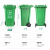 金绿士（KINRS）户外垃圾桶大号垃圾分类 加厚环卫带轮盖工业小区物业饭店垃圾桶 240L绿色带轮款
