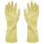 牛筋乳胶手套加厚耐用洗碗防水工业清洁橡胶手套 粤龙黄色加长加 30双装粤龙加厚 S