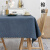 远嘉妮方桌布桌棉麻桌布素色简约清新正方形餐厅桌布台布几垫中式用 深蓝 9090