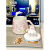 雅空兔子管马克杯带盖仙女高颜值可爱儿童水杯家用陶瓷杯子女生礼物 粉花兔杯+盖+管 约400