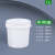 塑料桶带盖密封海蜇小桶子白色大胶水桶5L升10公斤KG奔新农 乳白色 1L白色无提手无盖（5个）
