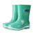 上海牌 559 女士中短筒雨靴 加绒款 防滑耐磨雨鞋防水鞋 舒适PVC雨鞋 户外雨靴 可拆卸棉套内里 绿色 39码