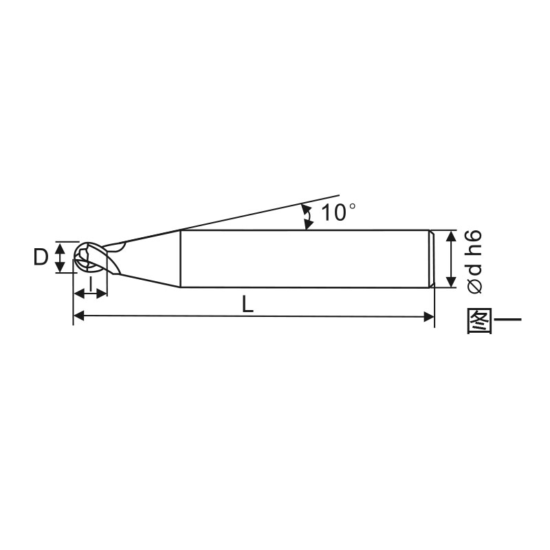 刃天行立铣刀PGMB20100-050S04通用加工2刃 球头铣刀 订制品