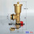 地暖分水器自动排气阀排水阀地热放水DN25三尾件暖气自动排气阀 铜本色款单只