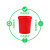 大垃圾桶大号黑色红色环卫黄色绿色厨房户外有盖特大号商用带盖 咖啡色50K有盖