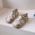 G.DUCKKIDS小黄鸭男女童学步鞋2024儿童包头镂空凉鞋夏季新款小童宝宝帆布鞋 黑白条 21码内长14cm