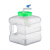 翾玉坊 净水器水桶带浮球自动进水上透明泡茶桶自动停水储水桶功夫茶水桶 5升白色绿盖正方桶带浮球