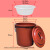 泔水干湿过滤分离带滤网垃圾桶大号厨房厨余茶水茶叶沥水潲水桶篮定制 咖啡色60K型沥水篮