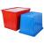 海斯迪克 HKCC11 长方形塑料水箱 蓝色614水箱带盖 养殖箱周转分拣箱胶箱海鲜水产周转箱