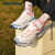 斯凯奇（Skechers）女鞋旗舰2023春季新款老爹鞋女休闲运动鞋 焦糖橘子 BKWG 35