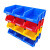 零件盒 斜口加厚物料箱 塑料元件盒 货架物料盒 螺丝收纳盒组合式零件盒 蓝 Q3(加厚)400*350*160