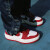 耐克（NIKE）女鞋 aj1 JordanAIR JORDAN 1 高帮厚底增高小松糕运动板鞋 DN3253-116 复古白红 35.5