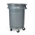 垃圾桶带盖大号户外环卫带轮厨房餐饮加厚塑料工业圆形垃圾桶 5轮底座120L/168L适用