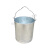 家用加厚款铁皮水桶镀锌桶铁桶金属桶直桶提油桶打水 直桶小号带盖