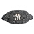 美职棒（MLB）Monogram系列 经典复古满印老花NY纽约洋基队锦纶 单肩斜挎胸包腰 黑色
