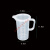 塑料烧杯 塑料量杯带盖刻度烧杯奶茶店专用工具厨房透明毫升杯子 250ml全柄(带盖)