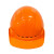 诺瑞斯安 安全帽工地 免费印字 国标V型ABS 建筑工程电力施工劳保工人头盔 欧式大帽檐透气款橙色