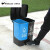 定制双桶分类垃圾桶干湿商用二合一公共场合厨余可回收双拼室内 16L双桶(绿加灰)颜色备注不