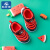 哈比熊童鞋夏季儿童运动鞋男童鞋单网毛毛虫学步鞋女童鞋宝宝鞋 黑红27码
