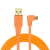 qeento 连接线 适用于尼康D7000 D700 D610 D600 D3100D90相机数据线 线长5米 弯头 橙黄色线 联机拍摄线 USB电脑相机连接线