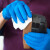 安美尚（ams）一次性丁腈手套 蓝色 100只/盒 检查实验室工作防护  大码 A5206