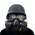 久聚和仿真防毒面具道具儿童游戏战术装备头盔道具模型水弹面罩 M04#单滤罐黑（透明镜片）