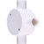 丰稚 三通圆接线盒 带盖 电线管接头 PVC电工套管配件 白色 65*40/3/dn16