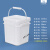 油漆桶 加厚密封方形塑料桶带盖储物涂料桶分装乳胶工业包装桶油 15L白色圆桶